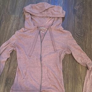 Aeropostale Pink Fitted Zippered Hoodie